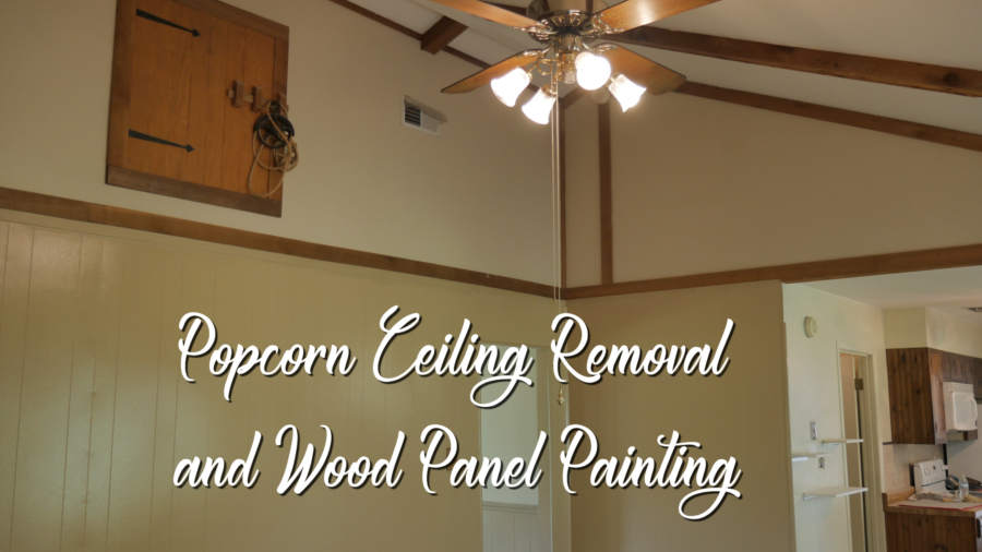 Hendrick Painting - Popcorn Ceiling Removal and Wood Panel Painting -cover